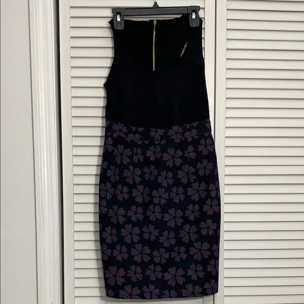 RACHEL Rachel Roy Black and Pink Floral Tank Mini Dress